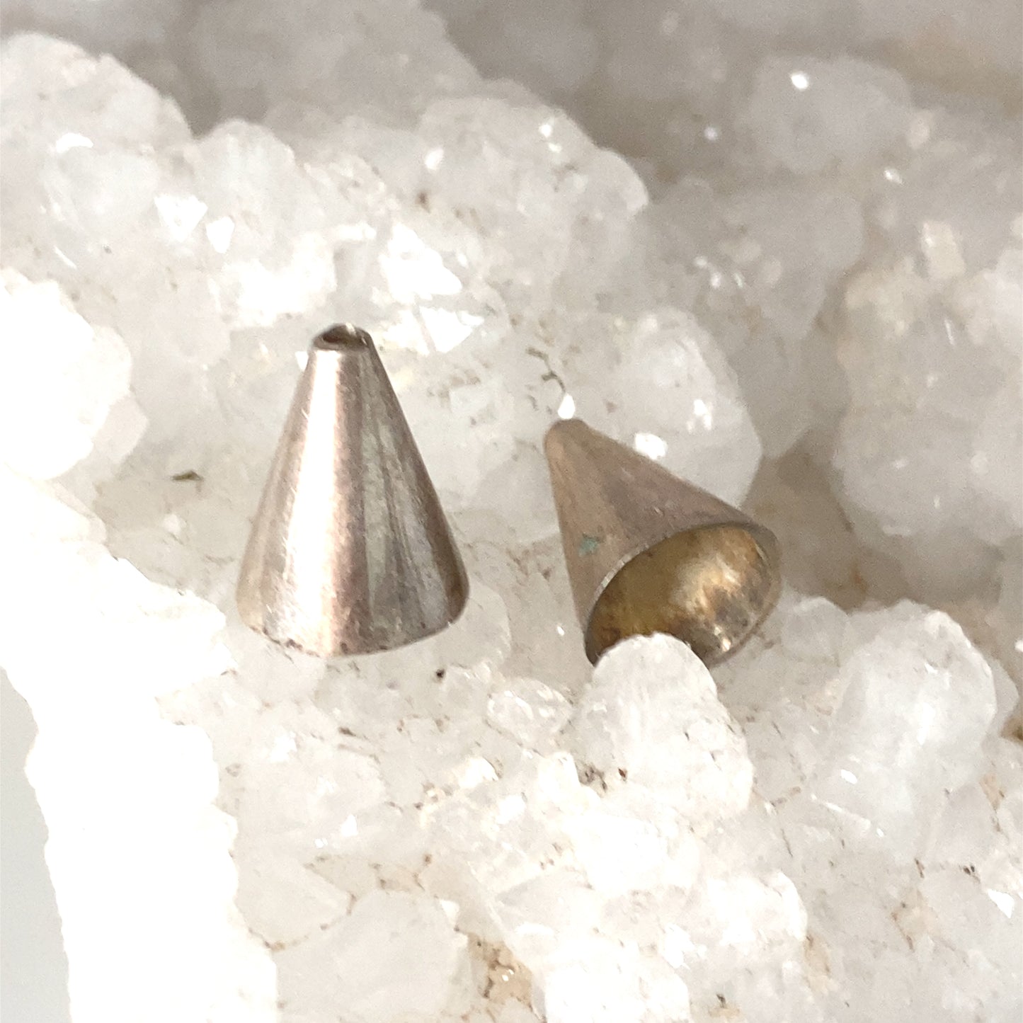 Sterling Silver End Cones 14x10mm Pair -NewWorldGems