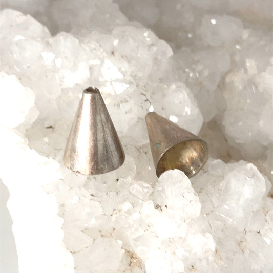 Sterling Silver End Cones 14x10mm Pair -NewWorldGems