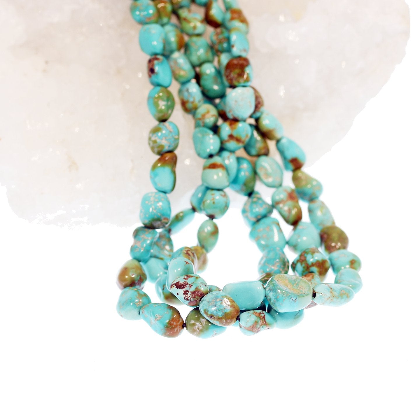 Sierra Nevada Turquoise Beads Nevada Potato Shape -NewWorldGems