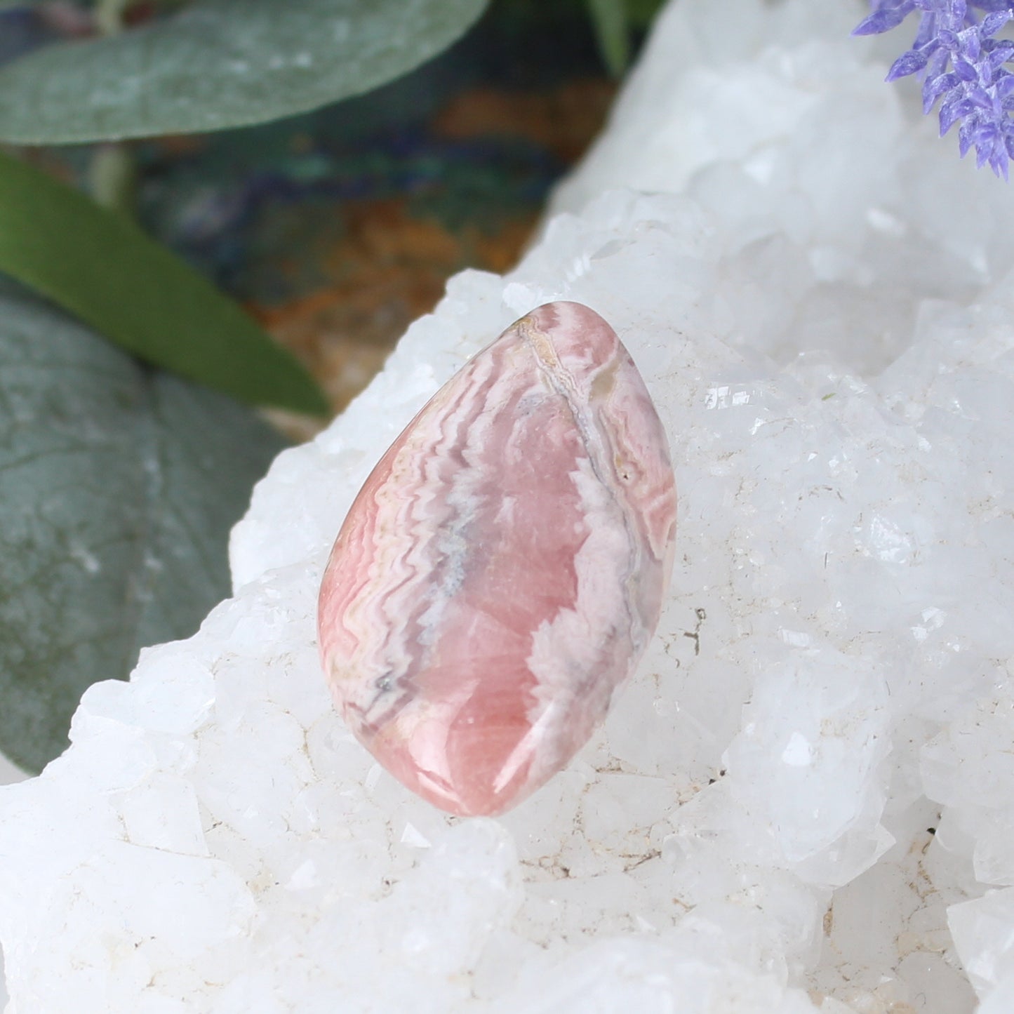 RHODOCHROSITE CABOCHON Large Teardrop 35x21mm -NewWorldGems