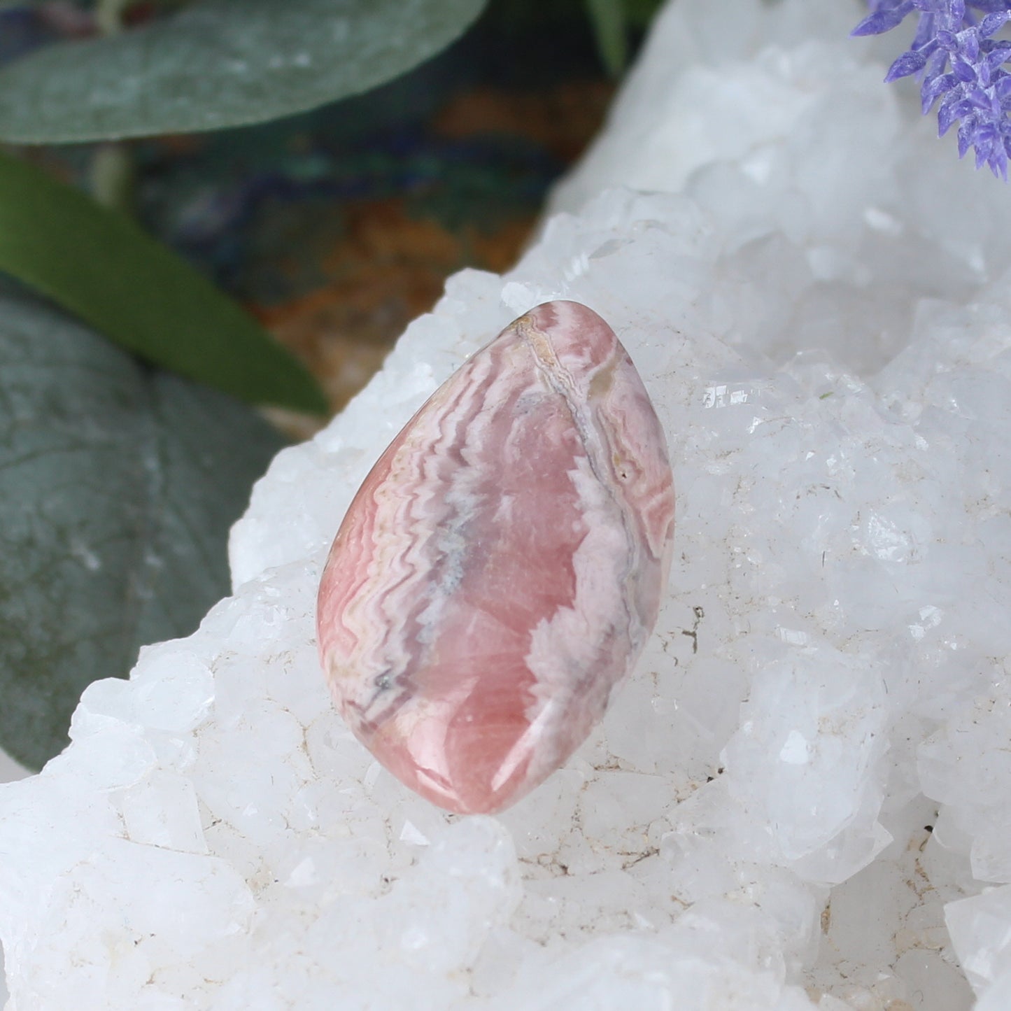 RHODOCHROSITE CABOCHON Large Teardrop 35x21mm -NewWorldGems