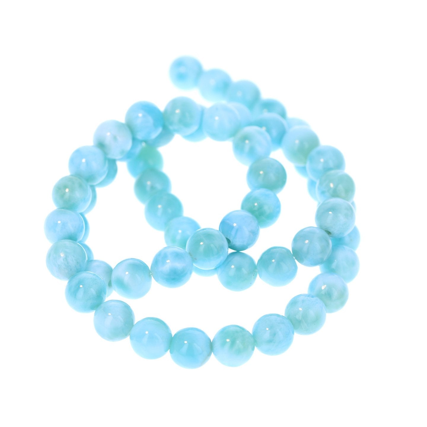 AAA Larimar Round Beads 7.5mm -NewWorldGems