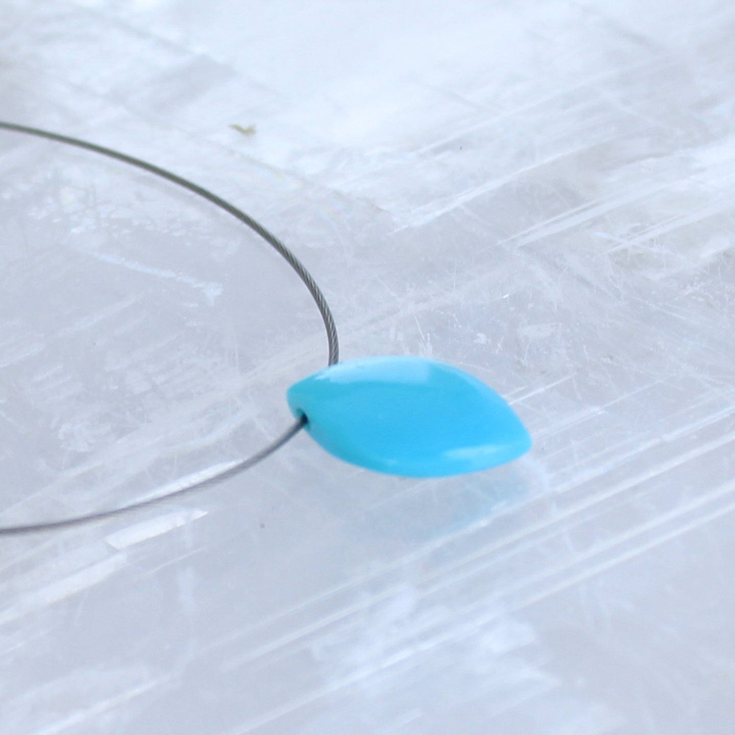 GEM GRADE Sleeping Beauty Turquoise Pendant Component 13x9mm -NewWorldGems