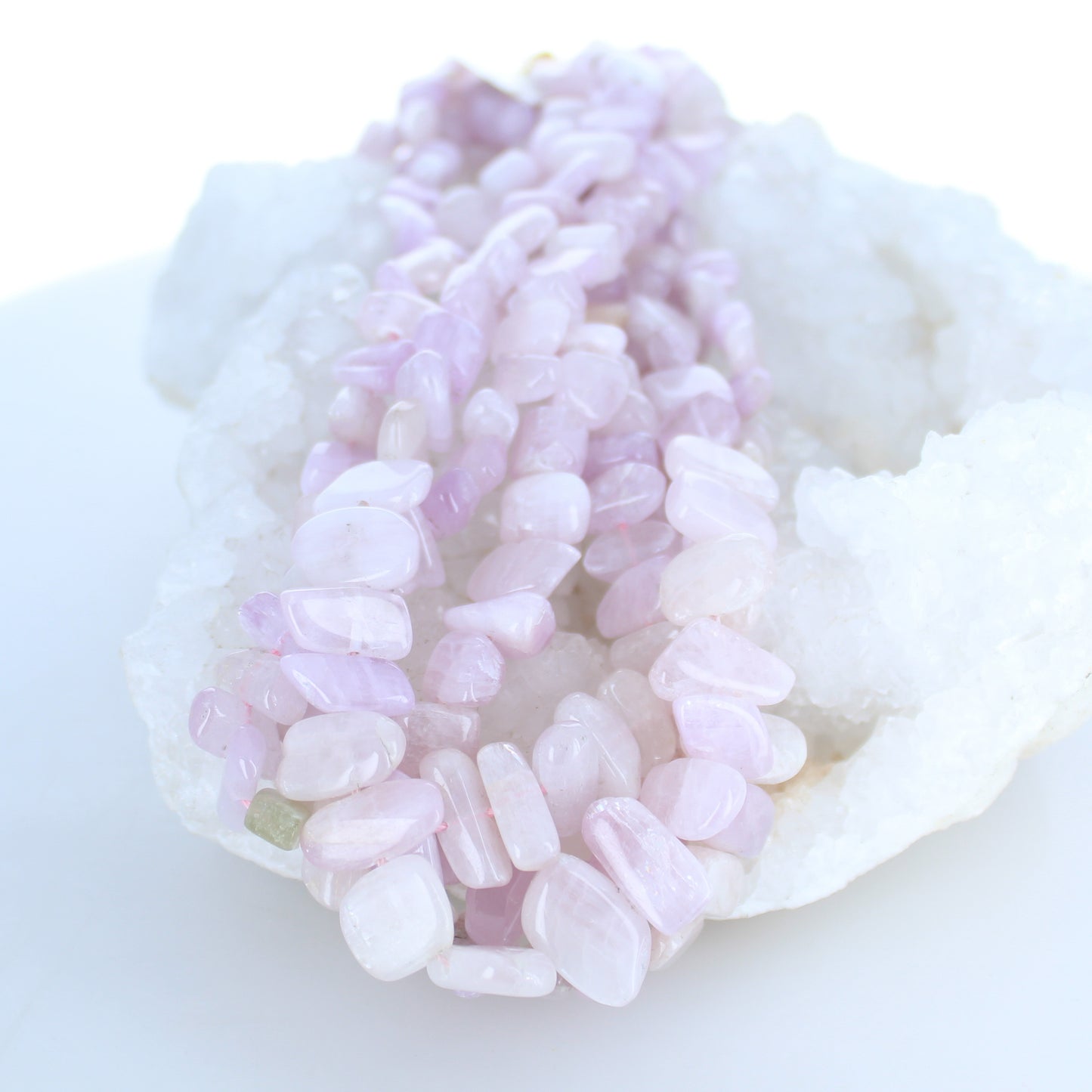 Kunzite Beads Side Drilled Irregular Cushion Shaped -NewWorldGems