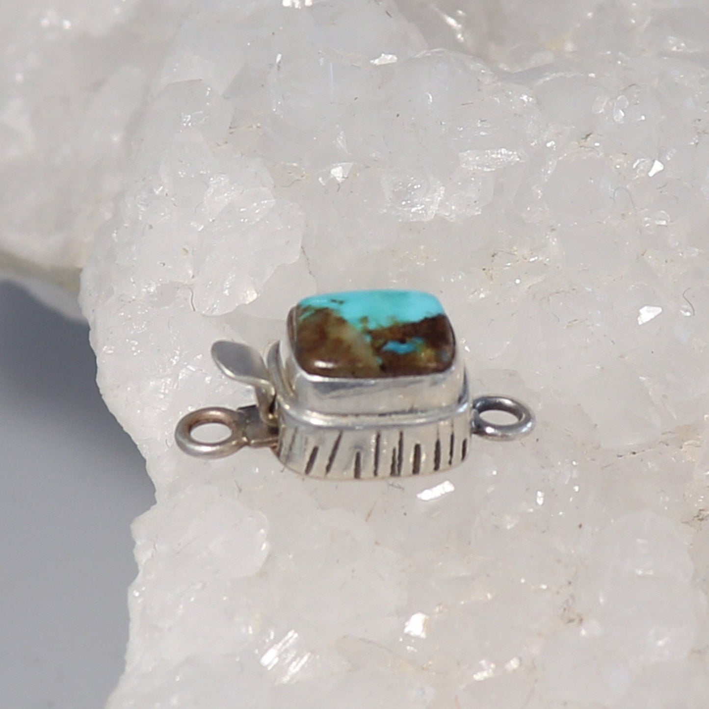 Carico Lake Turquoise Clasp Southwest Style Cushion Shape -NewWorldGems