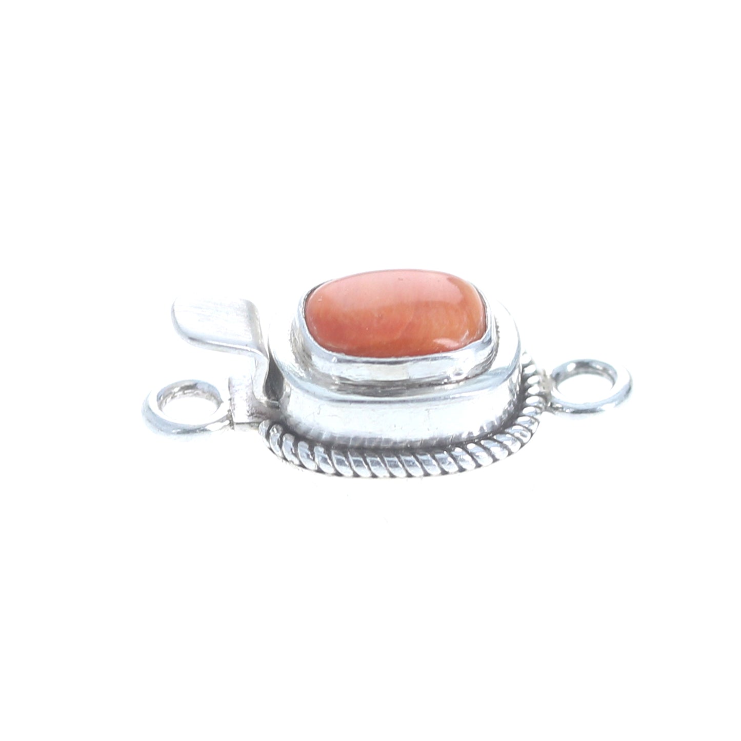 SPINY OYSTER Clasp Red or Orange Cushion 10x8mm -NewWorldGems