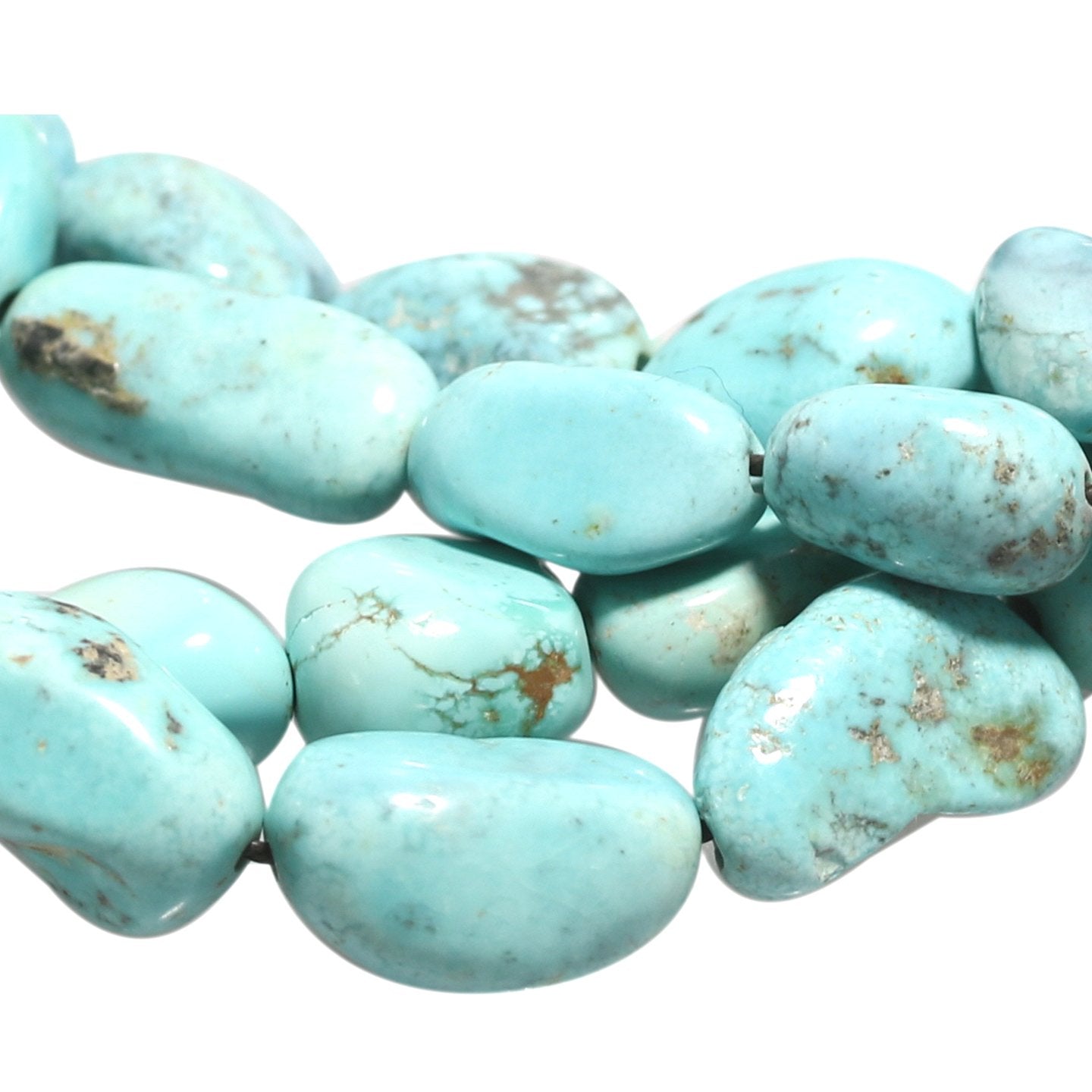 Sierra Nevada Turquoise Beads Nevada Robins Egg Blue 5-7X9Mm, -NewWorldGems