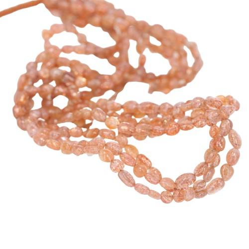 Sunstone Beads Oval Shape Small -NewWorldGems