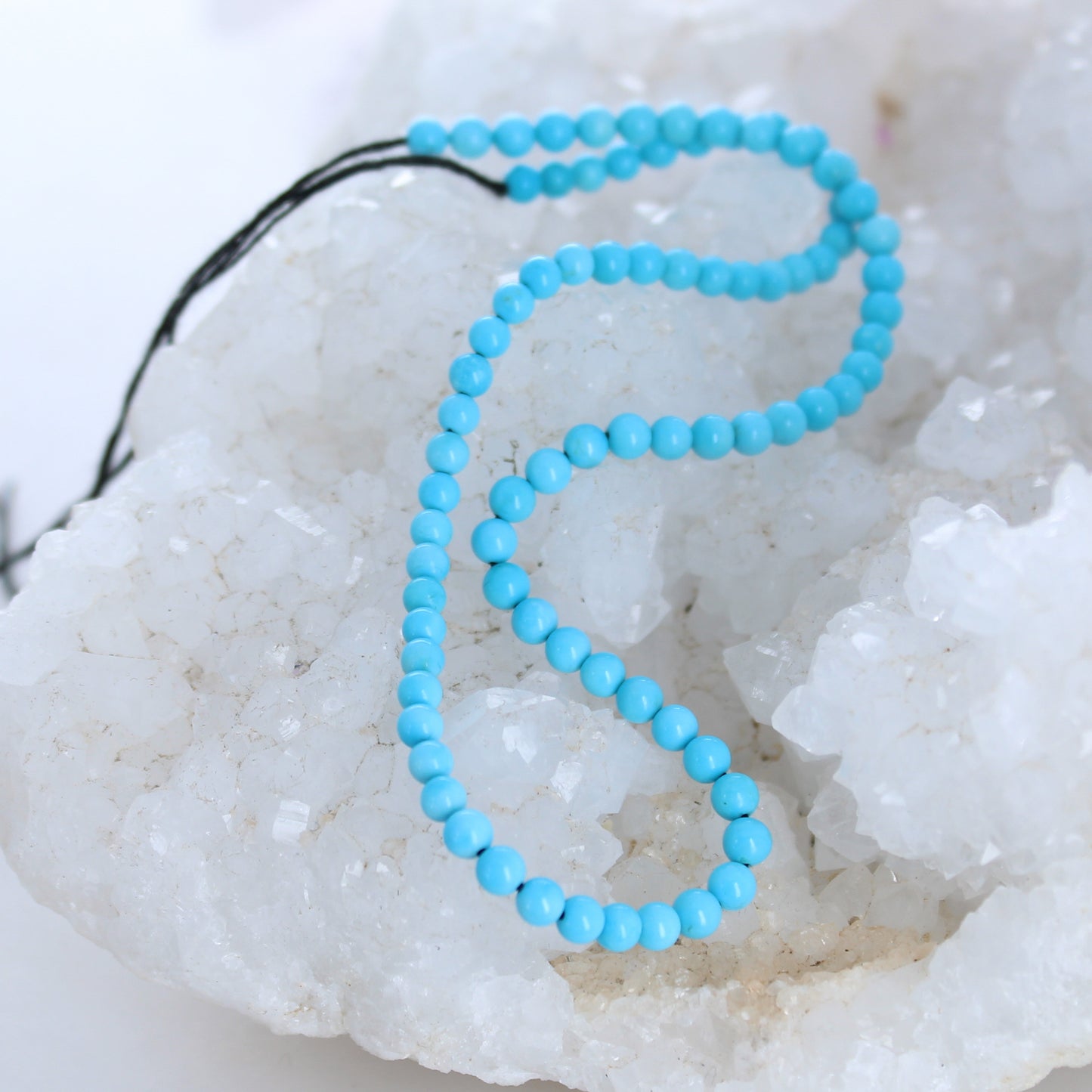 AAA Sleeping Beauty Turquoise Beads Round 4mm 12" -NewWorldGems
