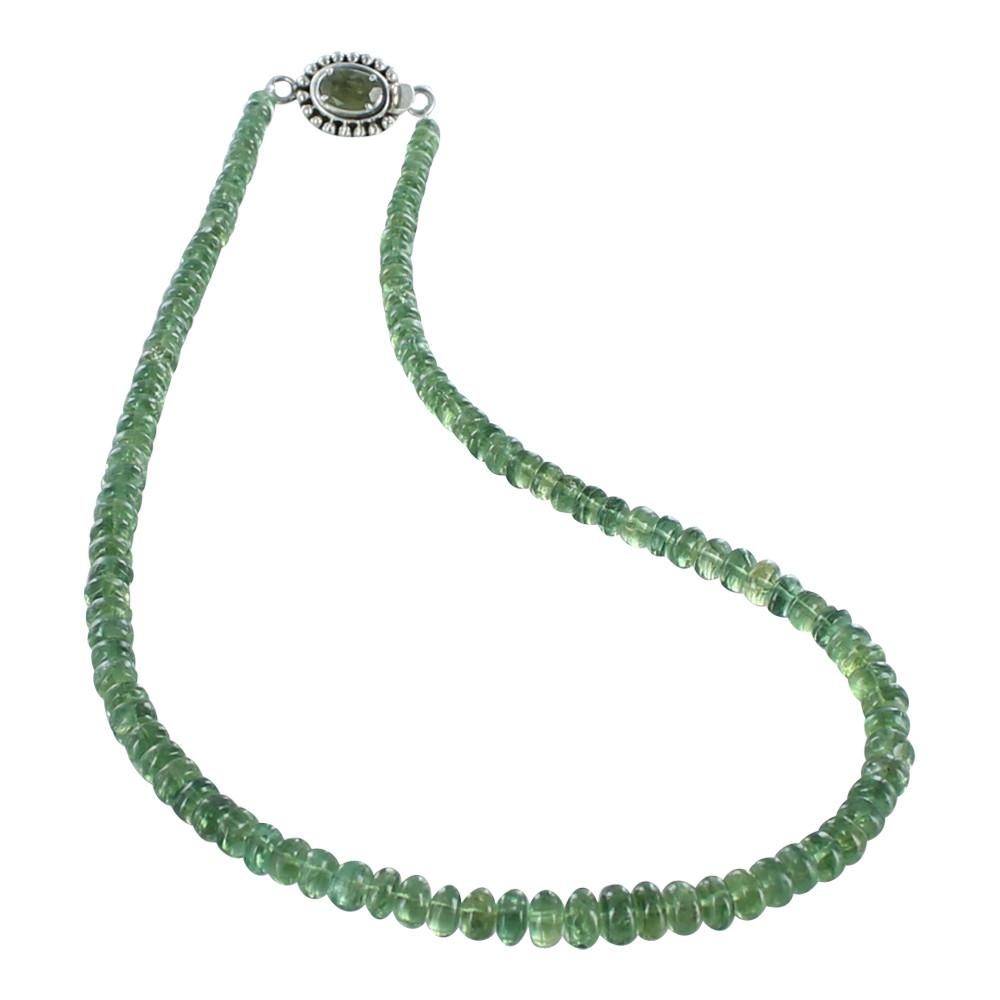Apatite Necklace Rondelle Beads Green 4.5-7.5Mm 17" -NewWorldGems