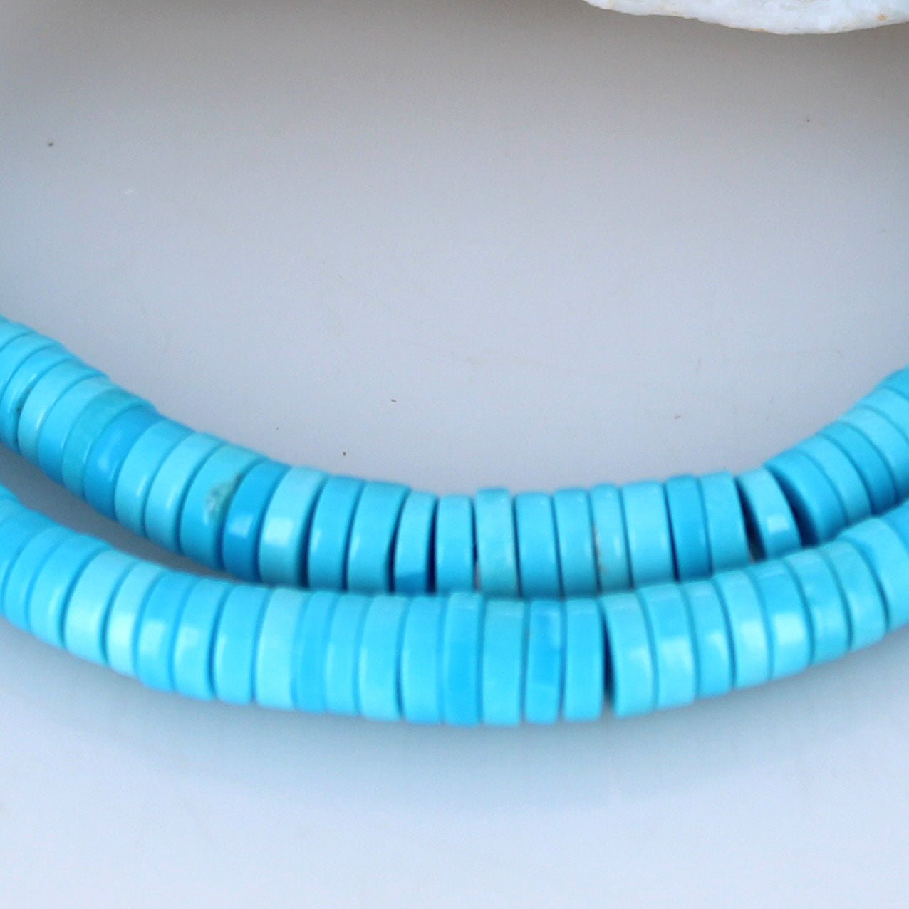 AAA SLEEPING BEAUTY Turquoise Beads Heshi Graduated 3-5mm 19.5" -NewWorldGems