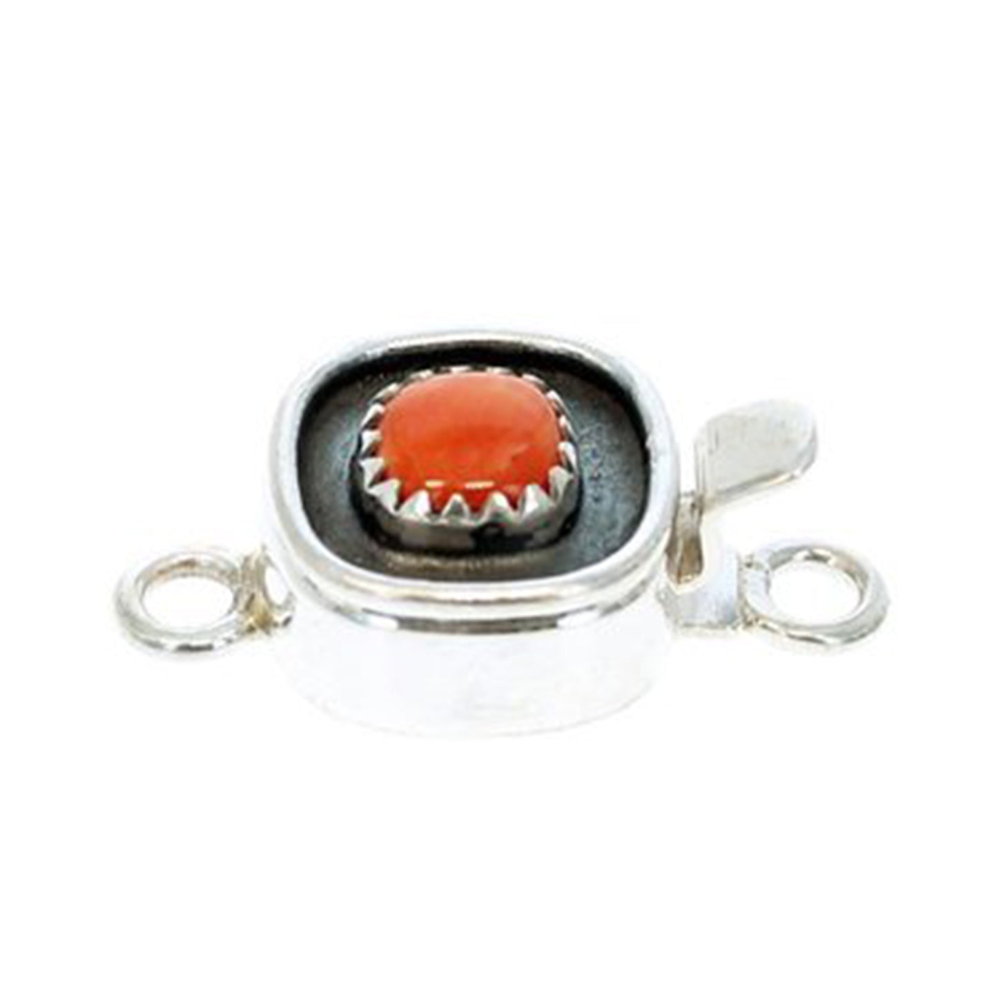 SPINY OYSTER Clasp Cushion Sterling Red Orange or Apricot -NewWorldGems