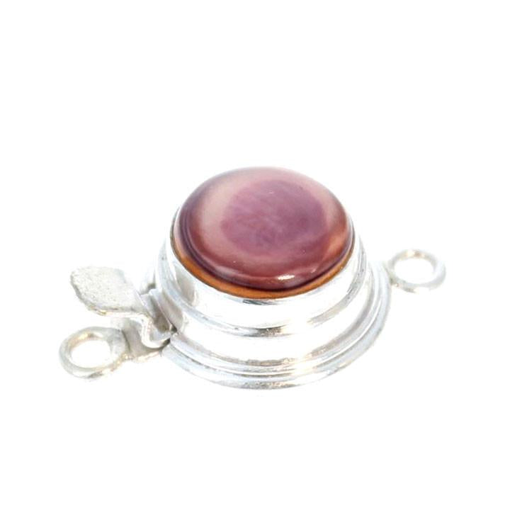 Lions Paw Shell Clasp Round Lavender 12mm -NewWorldGems