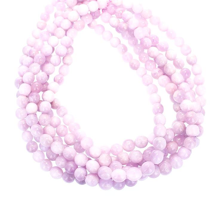 Kunzite Beads Semi Round 9-10Mm Lavender Pink -NewWorldGems