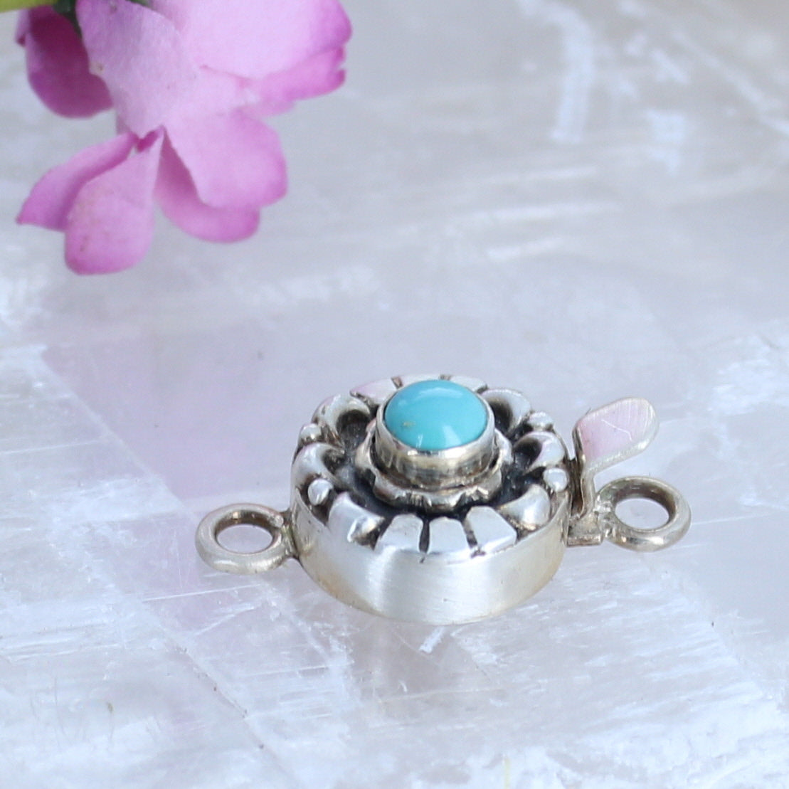 CARICO LAKE Turquoise Clasp 5mm Moon Design -NewWorldGems