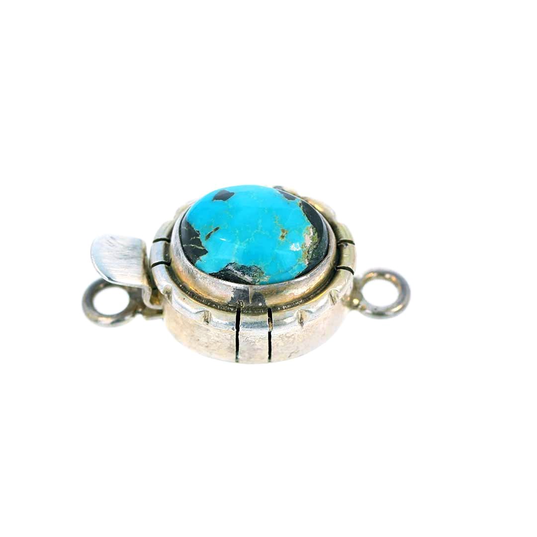 Carico Lake Turquoise Clasp Blue 12X10Mm Southwest Style -NewWorldGems