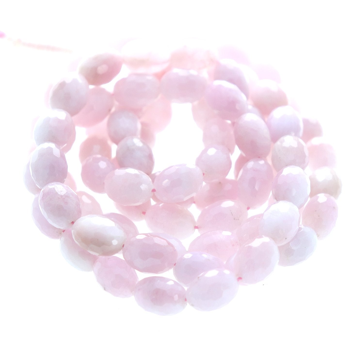 Kunzite Beads Faceted Barrel Shaped 14X10Mm Lavender -NewWorldGems