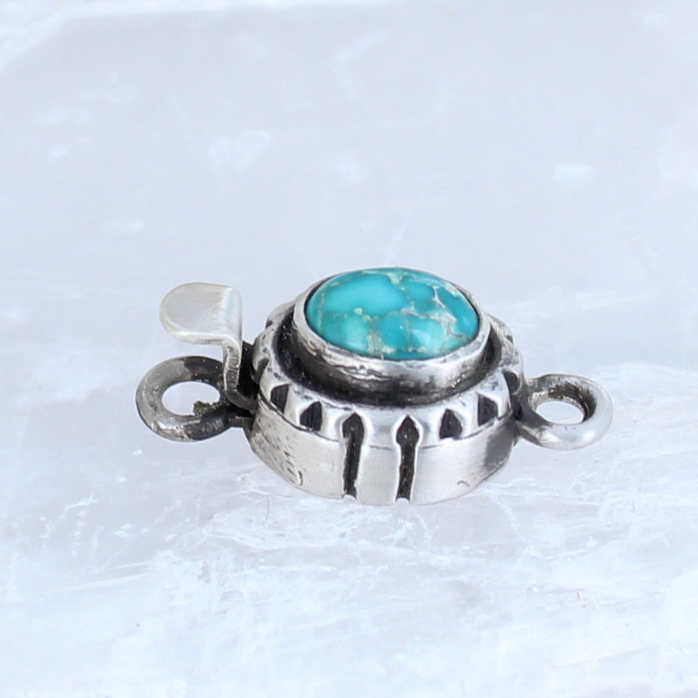 Carico Lake Turquoise Clasp 8X10mm Southwest Deep Teal -NewWorldGems