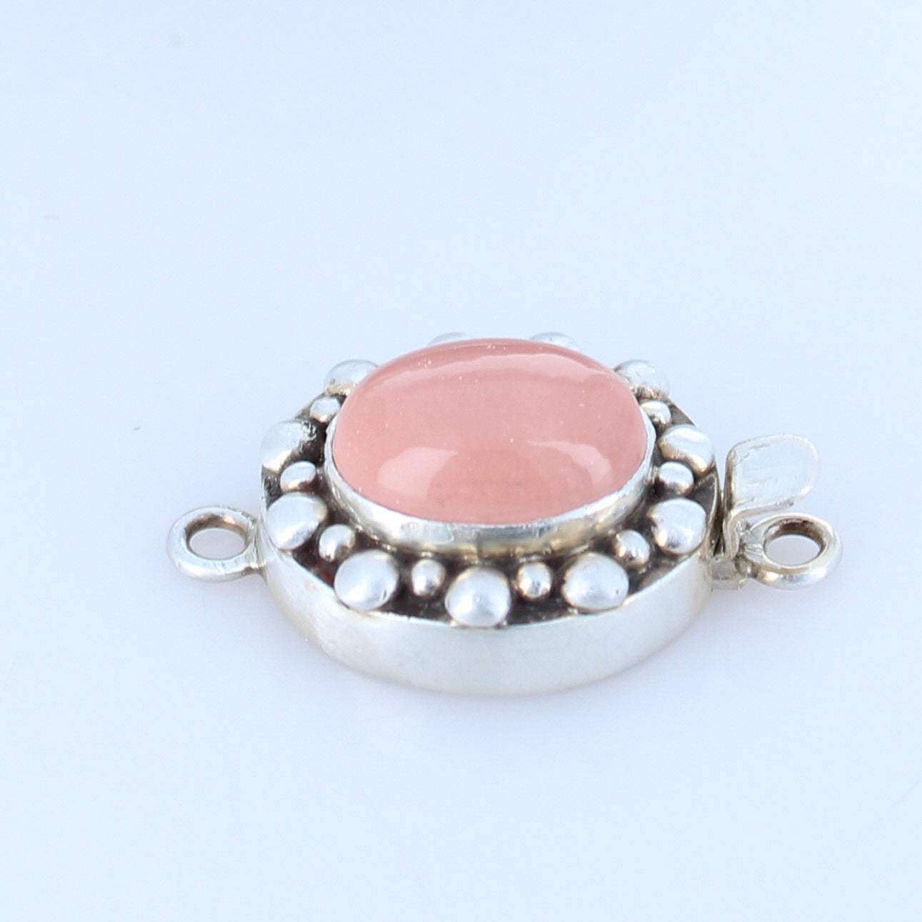 Mookaite Clasp Sterling Silver Peachy Pink Color -NewWorldGems