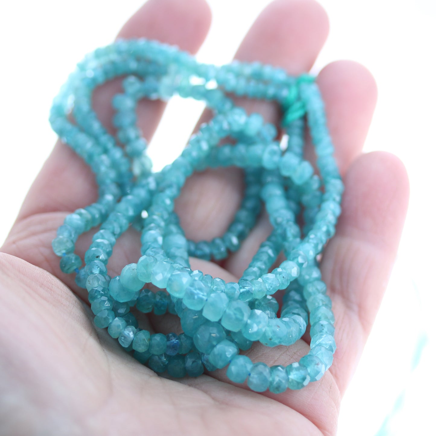 AAA GRANDIDIERITE Faceted Beads Graduated Paraiba Blue -NewWorldGems