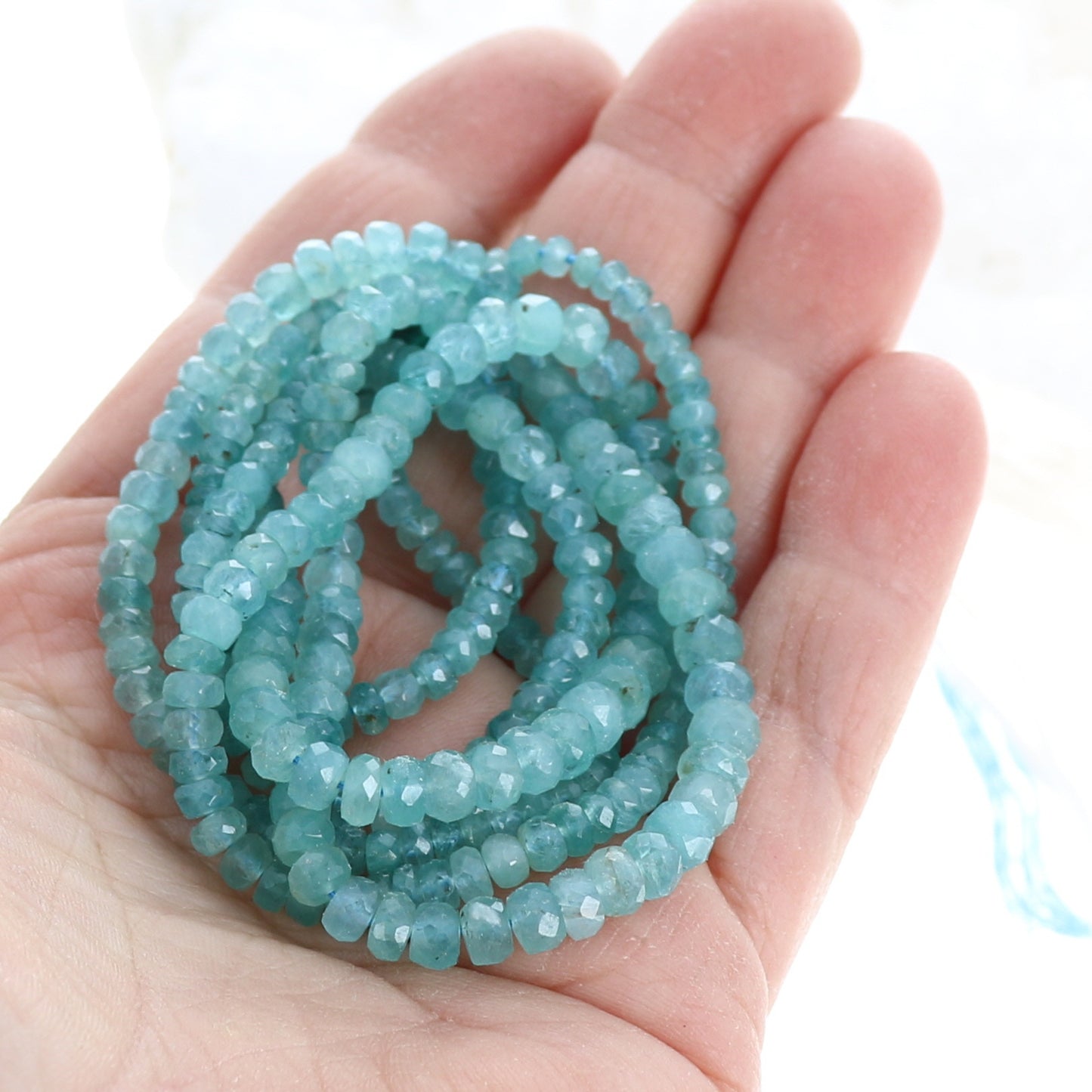 AAA GRANDIDIERITE Faceted Beads Graduated Paraiba Blue -NewWorldGems