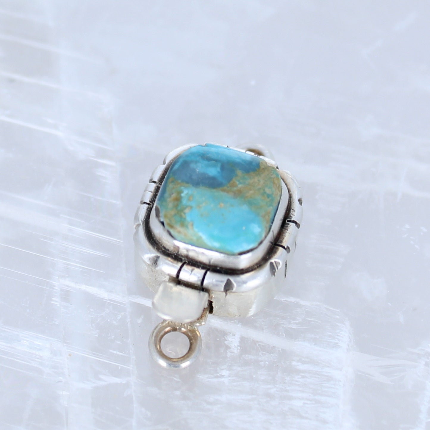 Blue Sonoran Mountain Turquoise Clasp Southwest Design 10mm -NewWorldGems