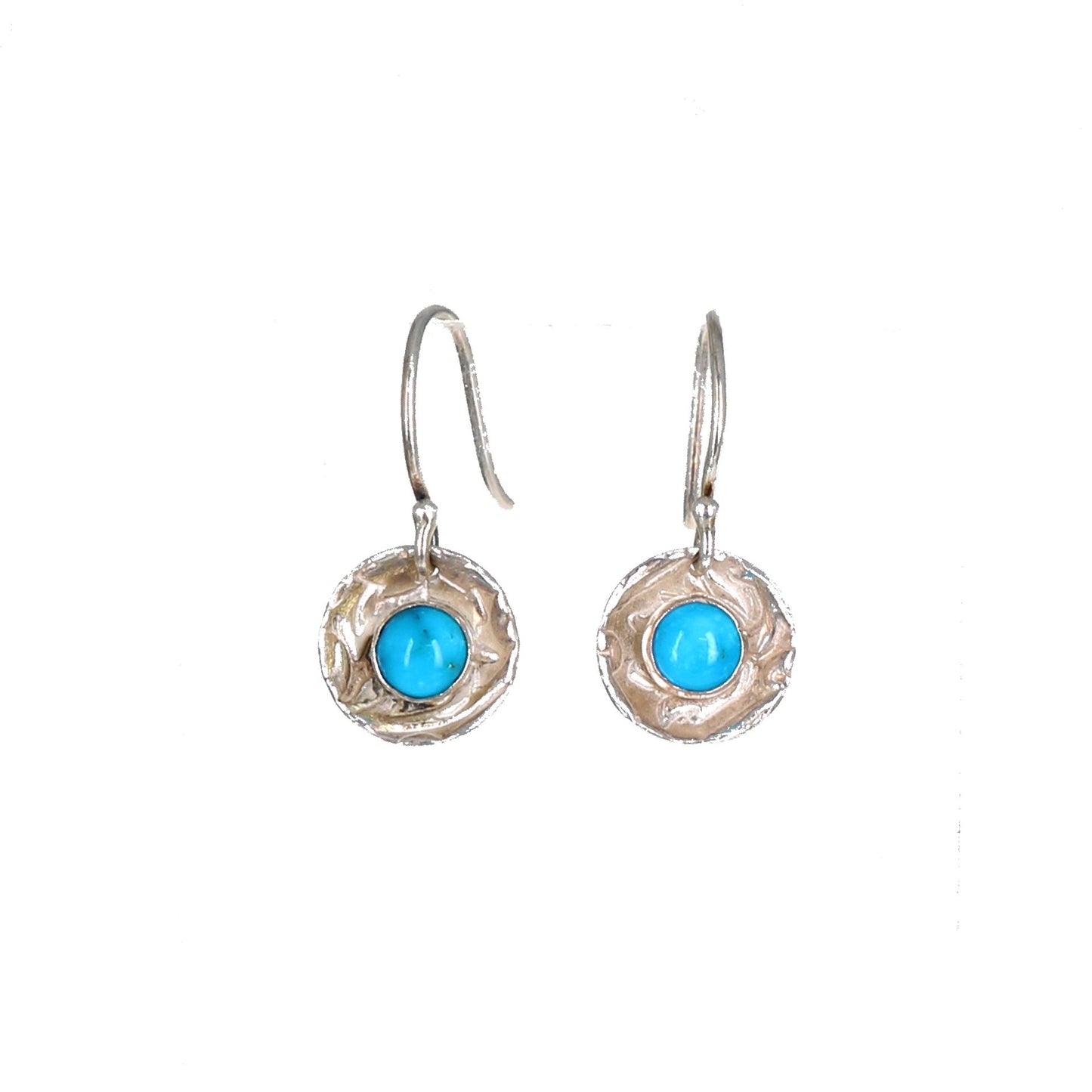 Sonoran Rose Turquoise {Mexican} Southwest Earrings Sterling Dangle -NewWorldGems