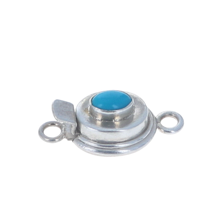 Sonoran Mountain Turquoise Clasp Sterling 4x6mm Small -NewWorldGems