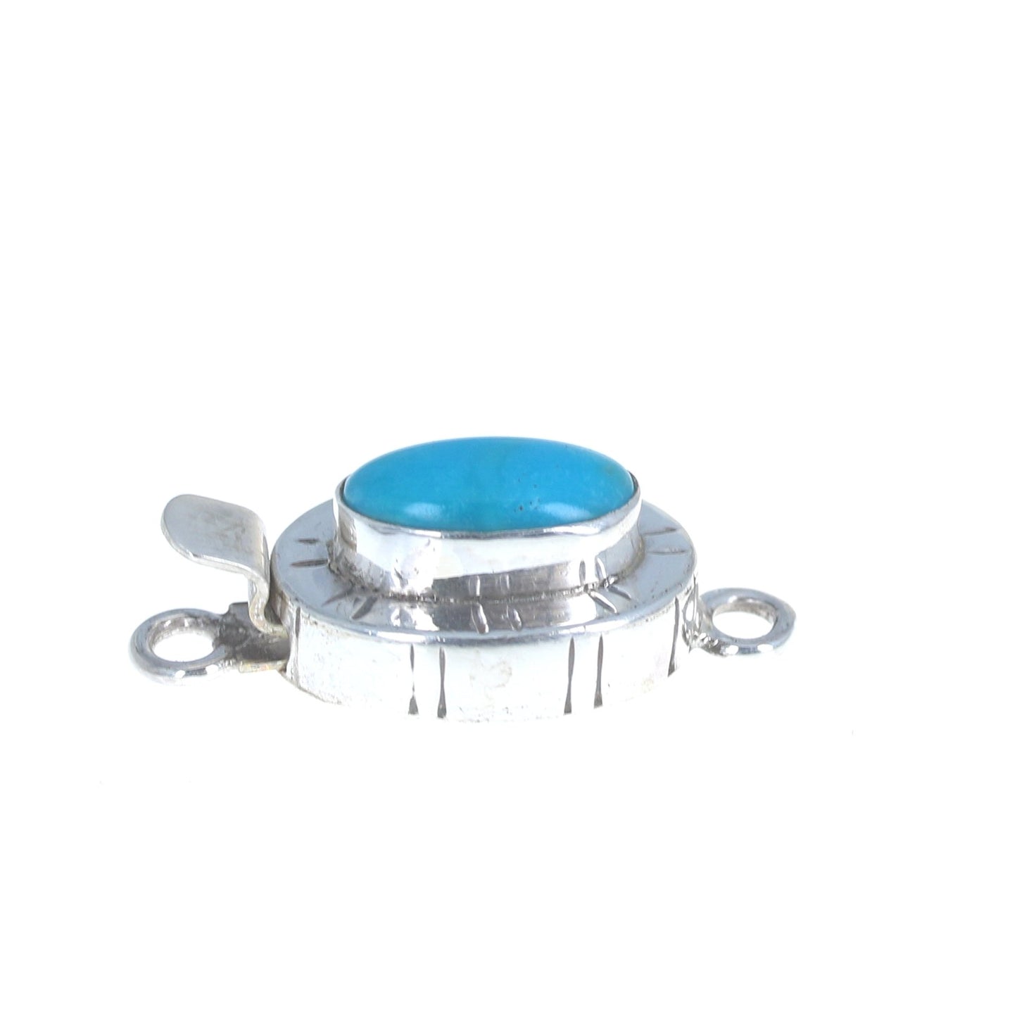 Blue Bird Turquoise Sterling Clasp Southwestern Style -NewWorldGems