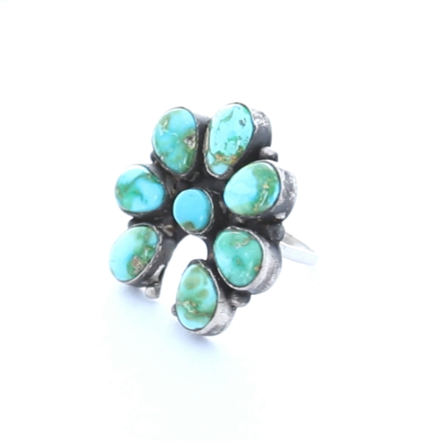 Sonoran Gold Naja Moon Ring Sterling Large Size 8 -NewWorldGems