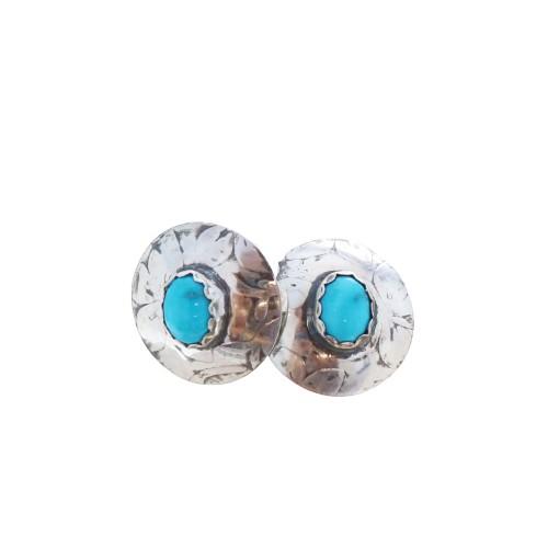 Sonoran Rose Turquoise {Mexican} Southwest Earrings Sterling -NewWorldGems