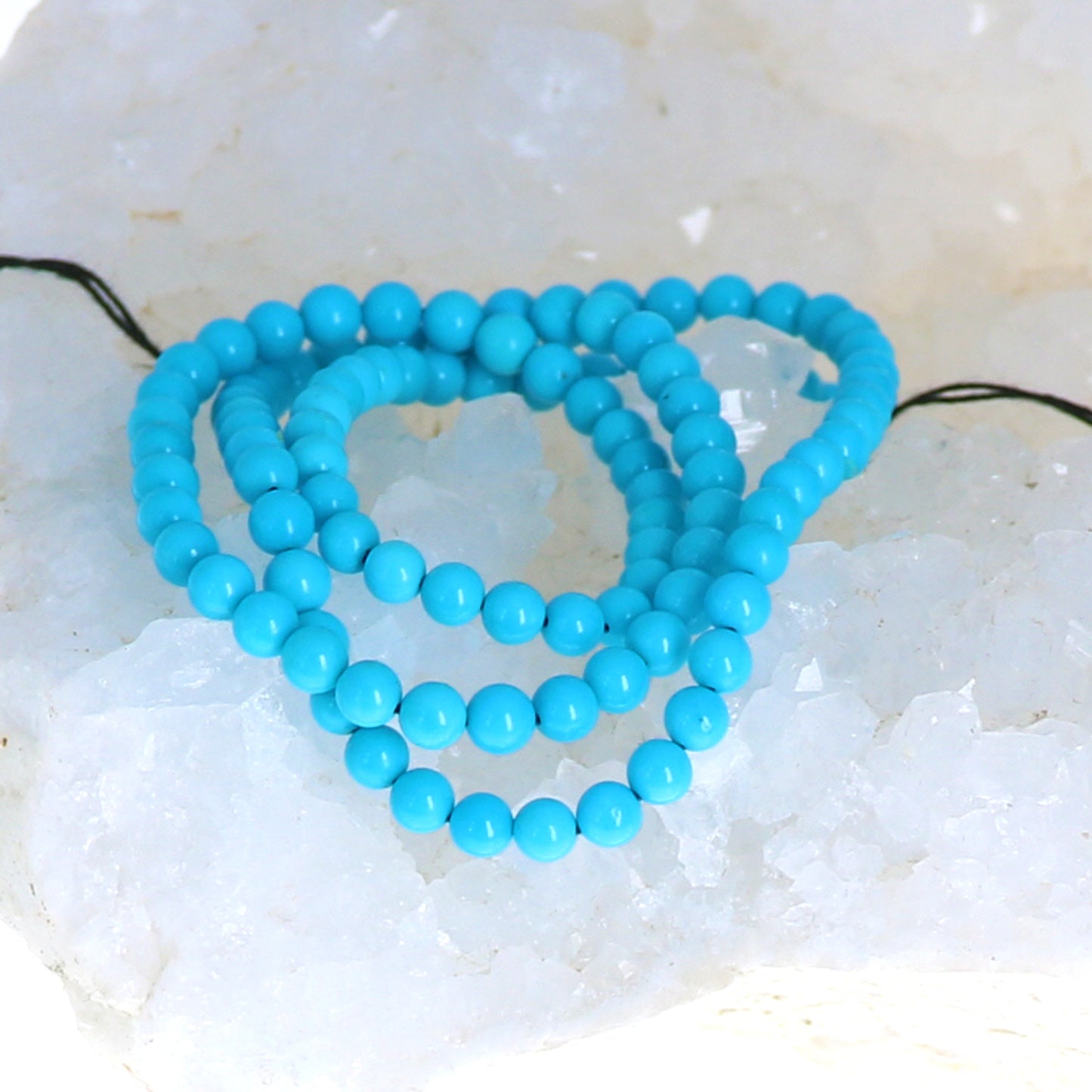 AAA SLEEPING Beauty Turquoise Beads Round 4.5mm 18" -NewWorldGems