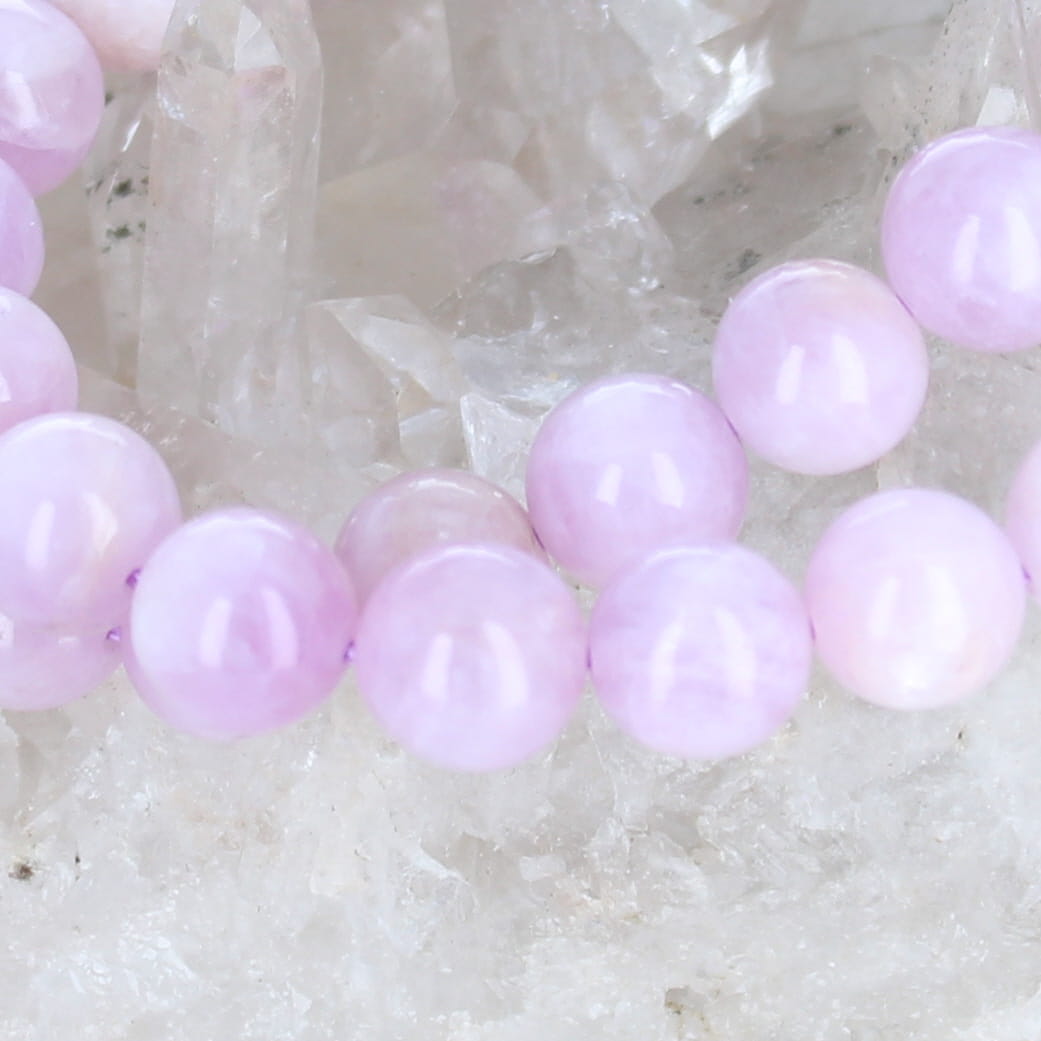 Stunning Kunzite Beads Semi Round 9-10mm Lavender Pink