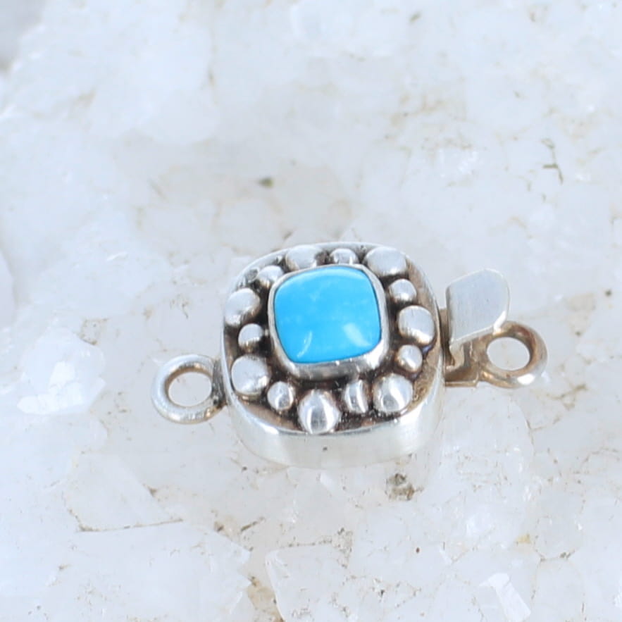 Blue Ridge Turquoise Clasp Ball Design Style 6mm -NewWorldGems
