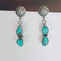 Sierra Bella Turquoise 2 Stone Earrings Boho Southwest