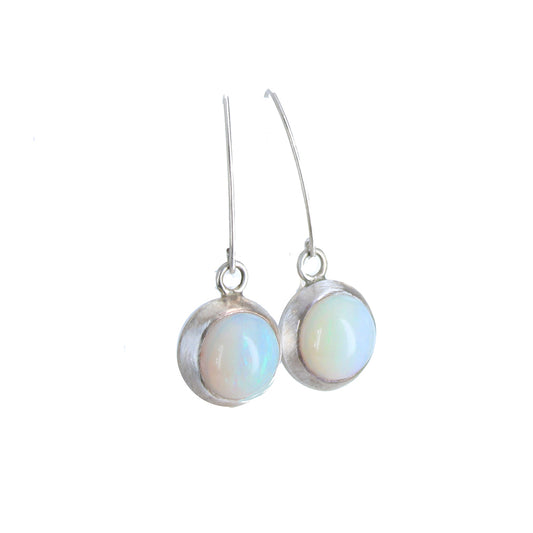 Australian Coober Pedy Opal Earrings Sterling Drops