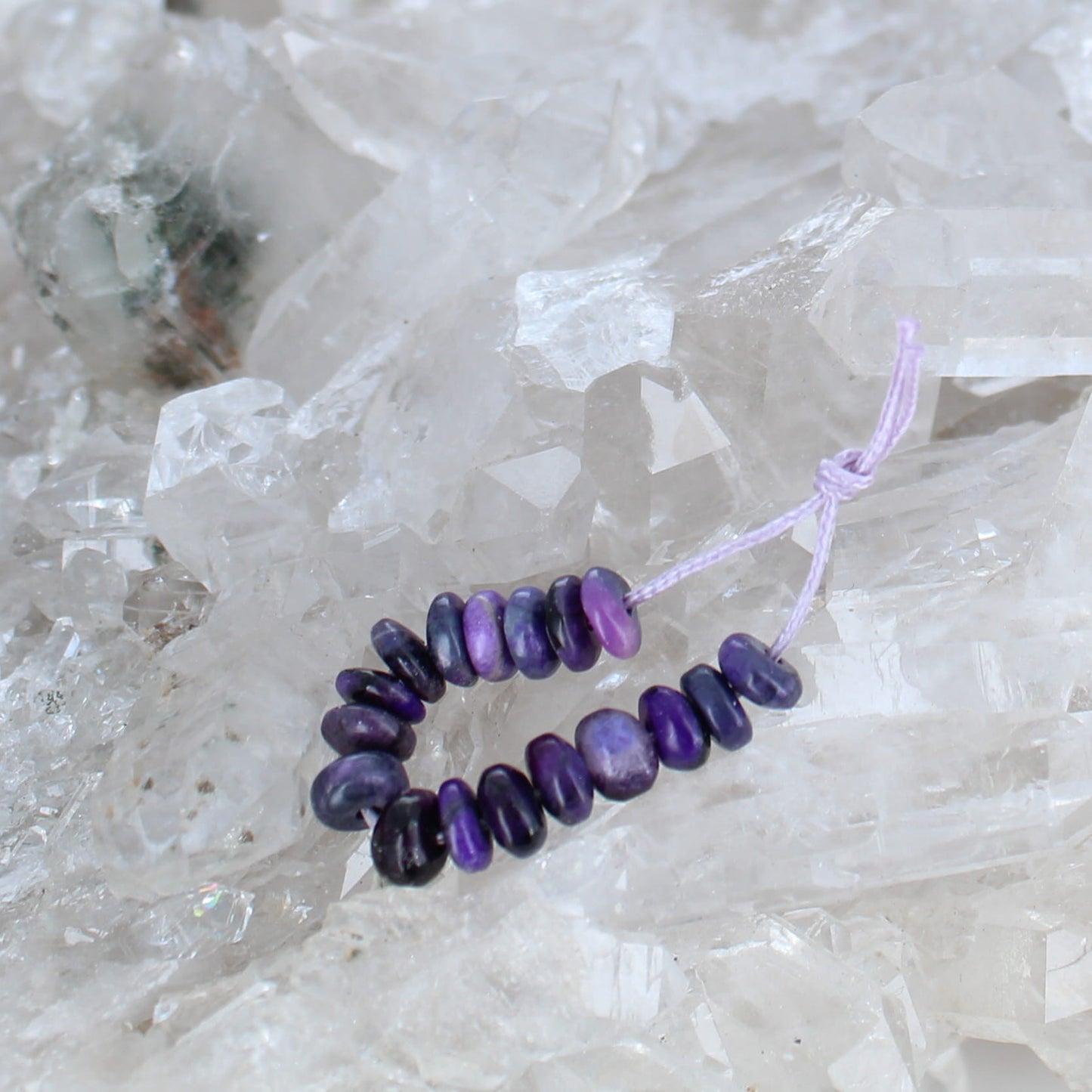 African Royal Purple Sugilite Beads 1.75" 4.8mm