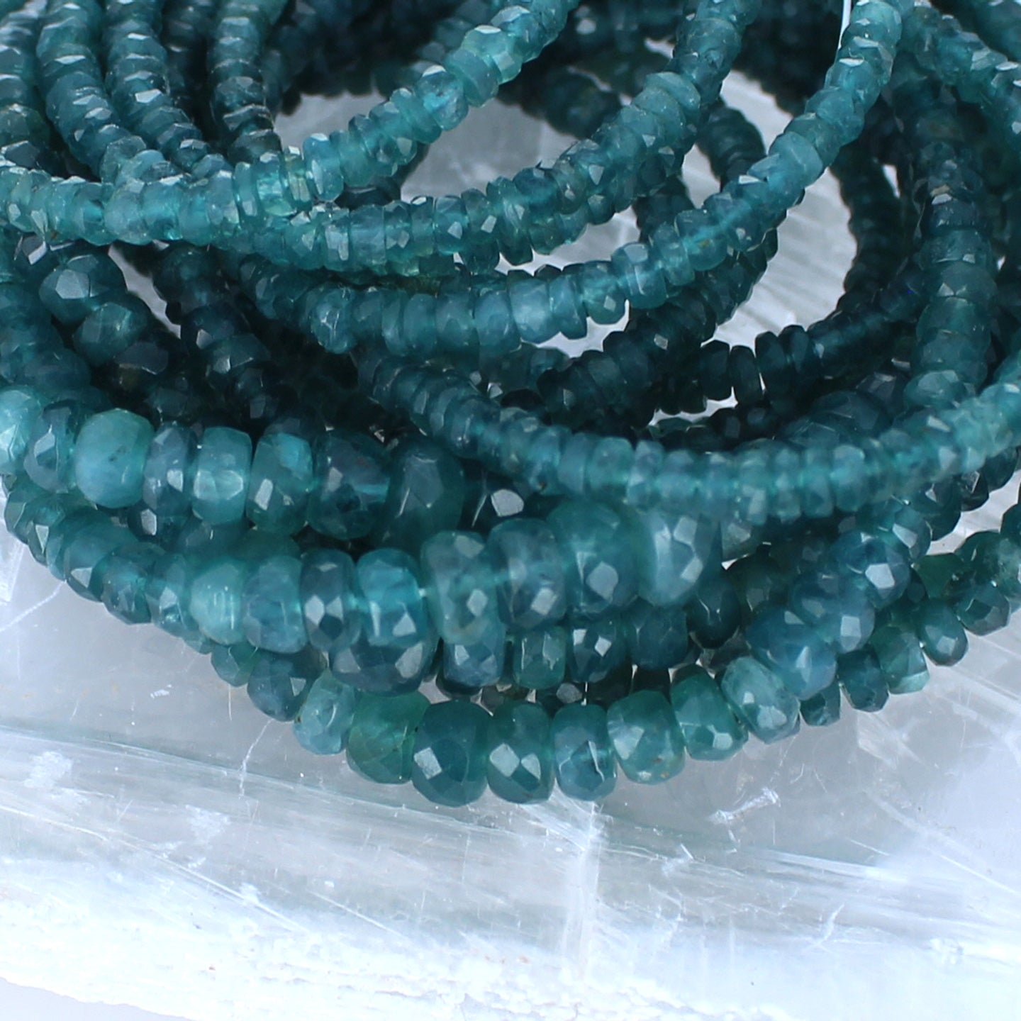 AAA GRANDIDIERITE Faceted Beads Graduated Deep Paraiba Blue -NewWorldGems