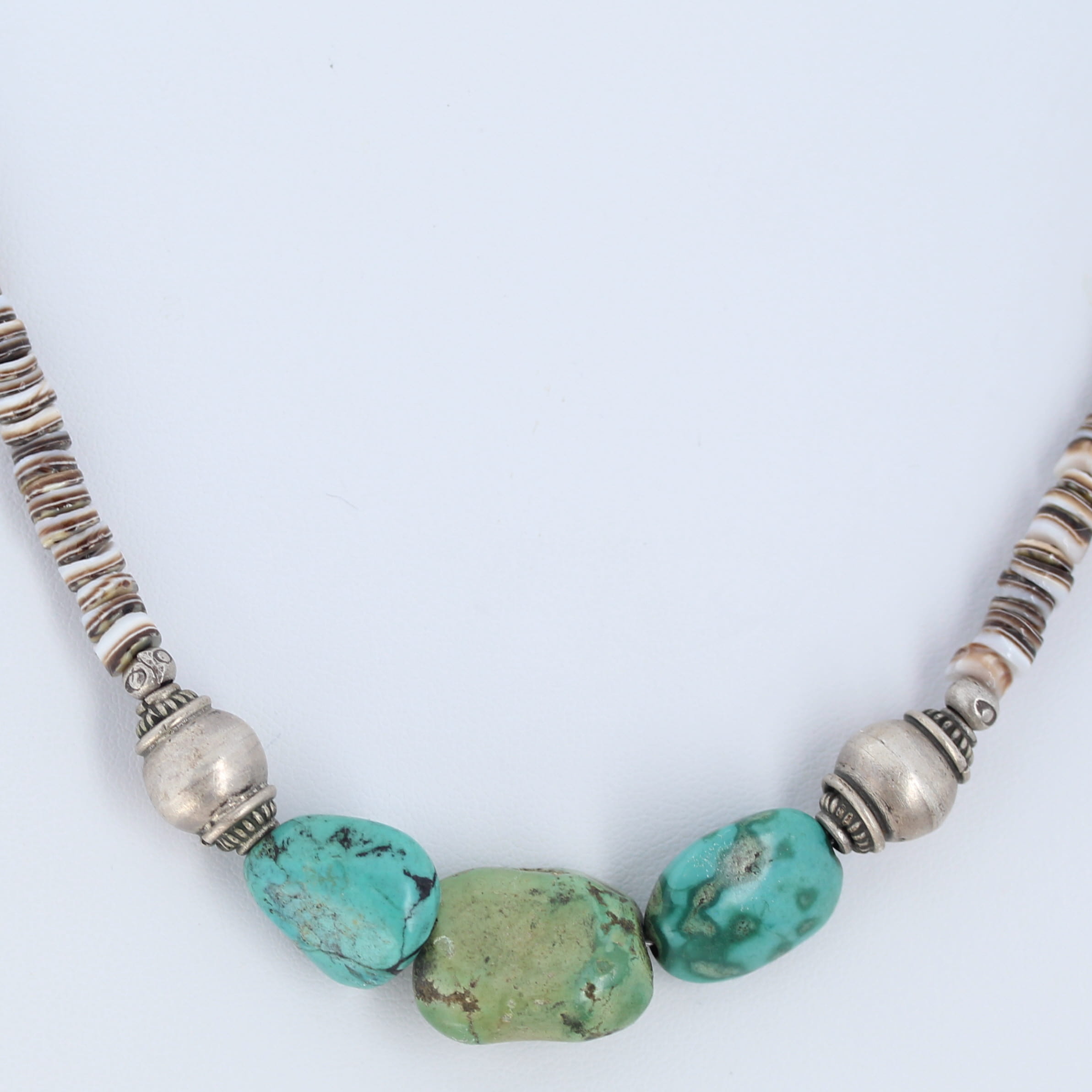 Antique TIBETAN TURQUOISE and CORAL Necklace 19"