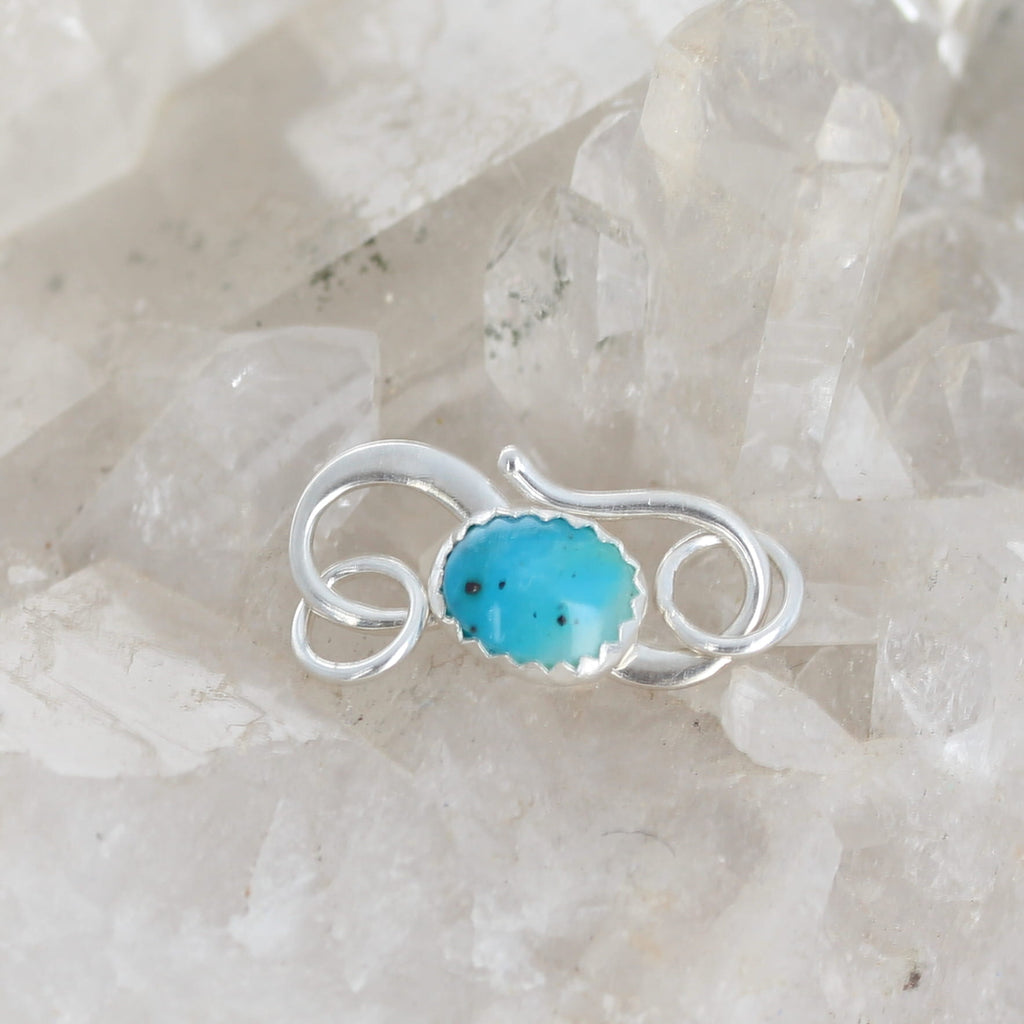 Stunning Peruvian Opal Clasp Sterling 6x8mm S Clasp