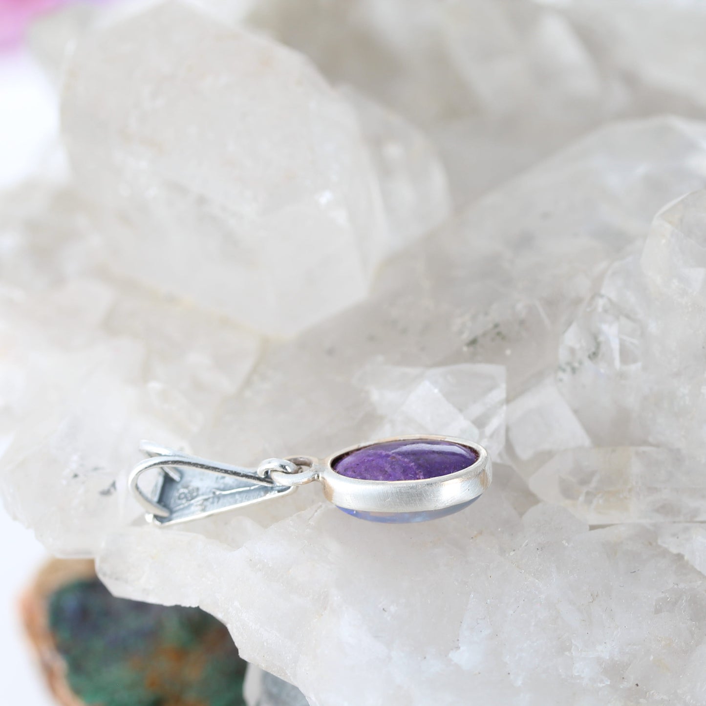 AAA Lightning Ridge OPAL Necklace with Sugilite Sterling