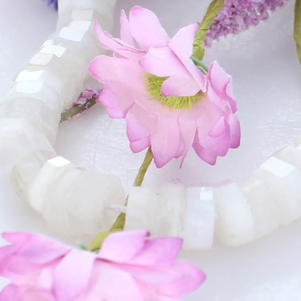 AAA Moonstone Beads Faceted Discs 10.5mm 16"