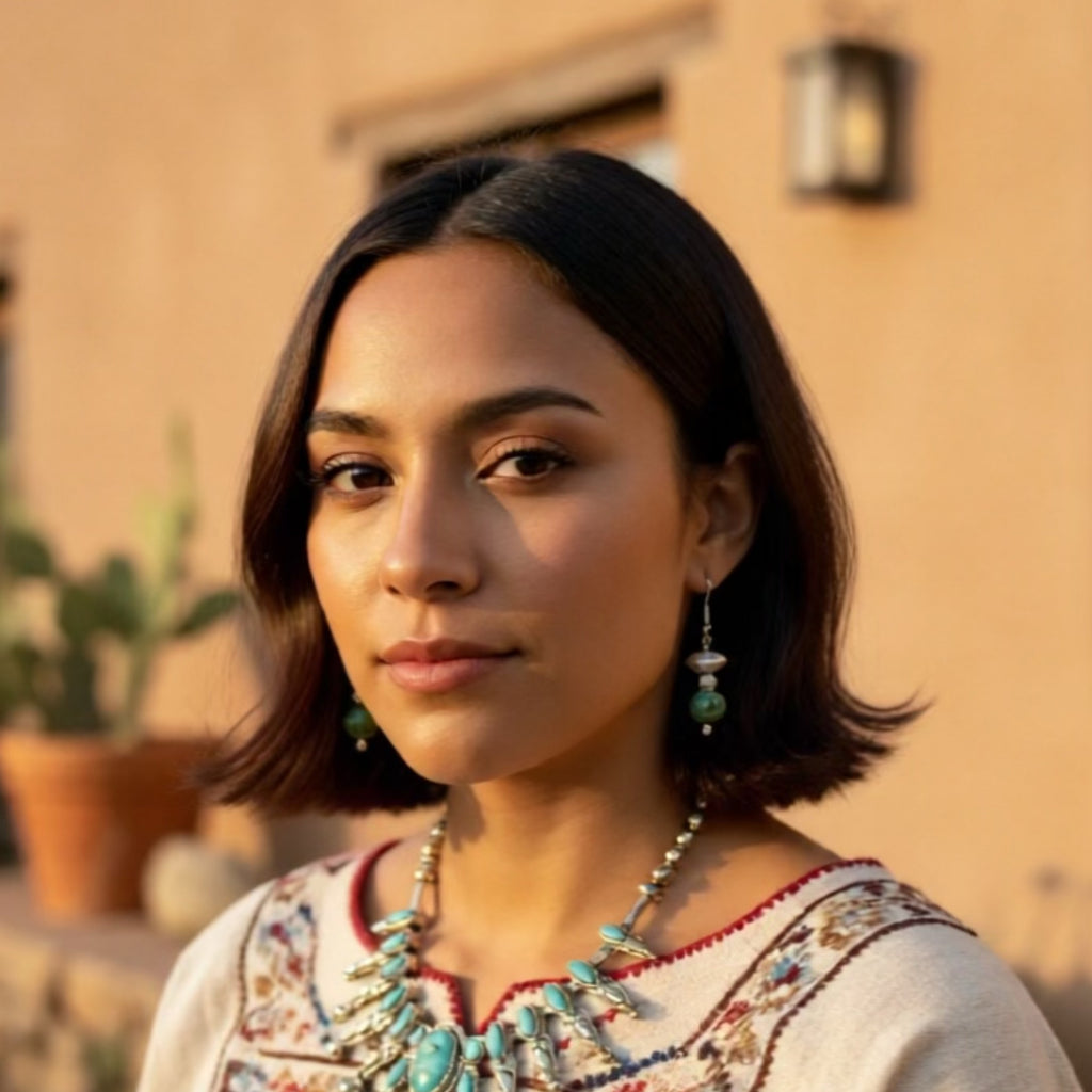 Carico Lake and White Buffalo Turquoise Sterling Earrings Drops