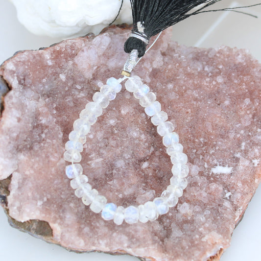 AAA Faceted Moonstone Beads 4.8mm 4" -NewWorldGems
