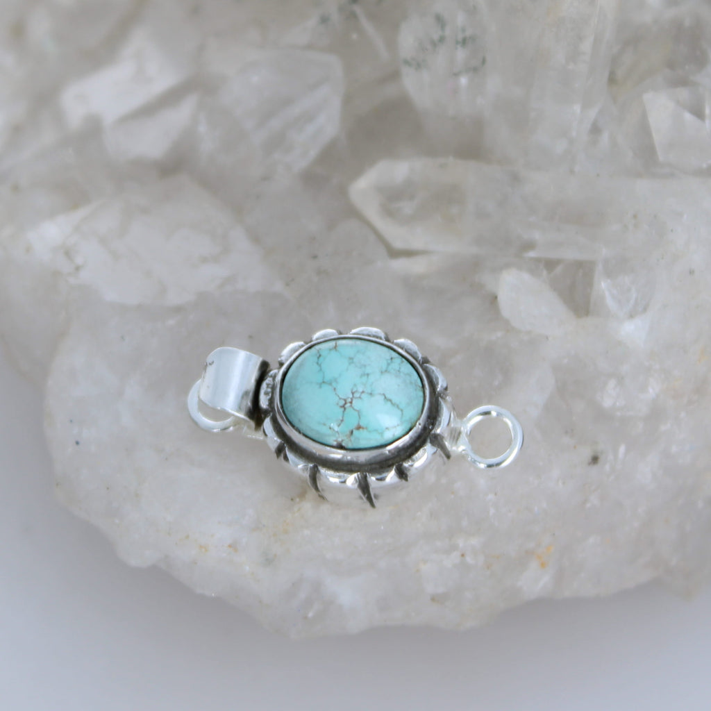 AAA RARE Dry Creek Turquoise Clasp Sterling Southwestern Style #2