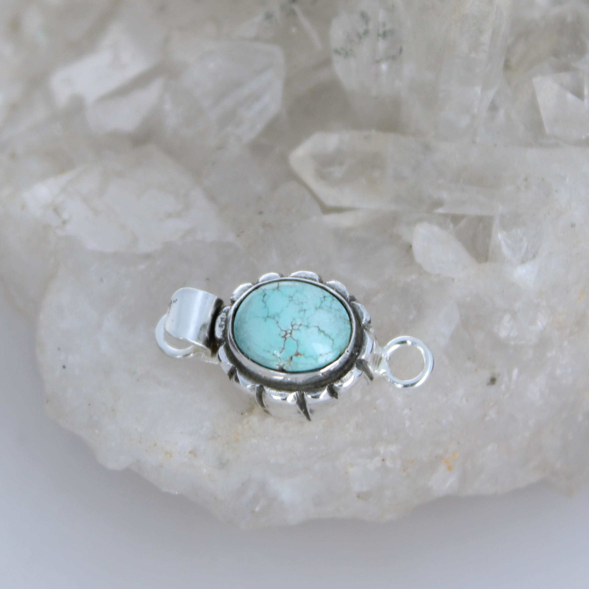 AAA RARE Dry Creek Turquoise Clasp Sterling Southwestern Style #2