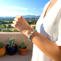 Sky Blue Kingman Arizona Turquoise Bracelet Bench Made Sterling Silver Beads
