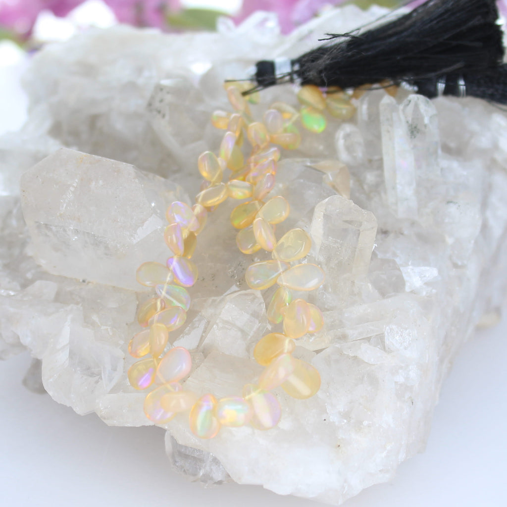 ETHIOPIAN WELO OPAL Side Drilled Briolettes 4x6-7x9mm