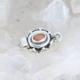 Gorgeous Clasp Mexican Opal Faceted Orange Sterling Silver Granulated