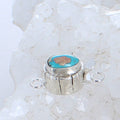 Pilot Mountain Turquoise Clasp Sterling 6x9mm Southwest Style #1 -NewWorldGems